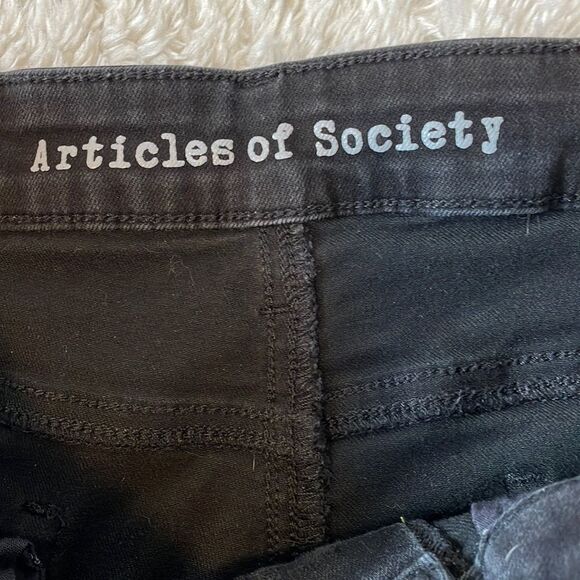 Articles of Society black distressed skinny jeans size 30 - Picture 3 of 9